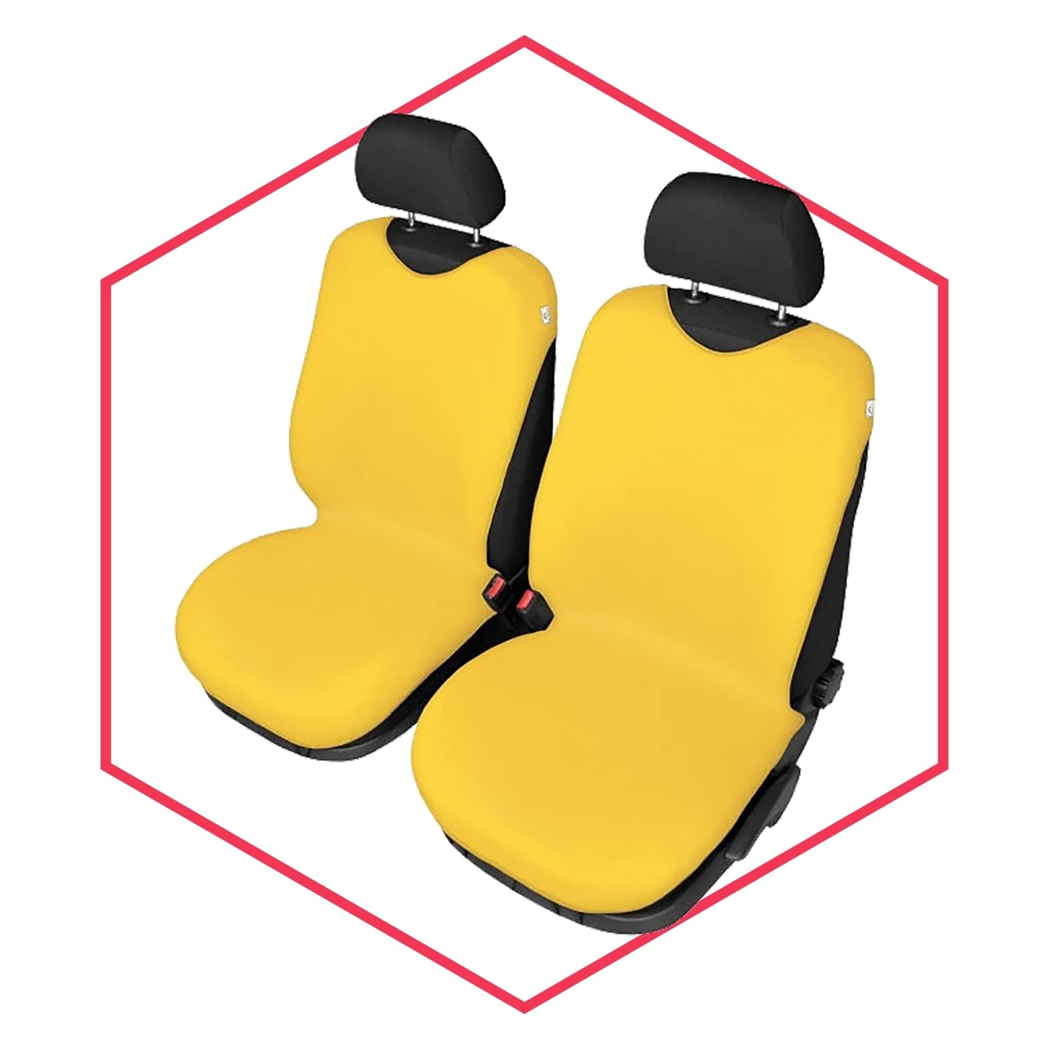 Sitzbezüge T-Shirt aus Baumwolle gelb, waschbar, für Vordersitze ohne Airbag von Kegel