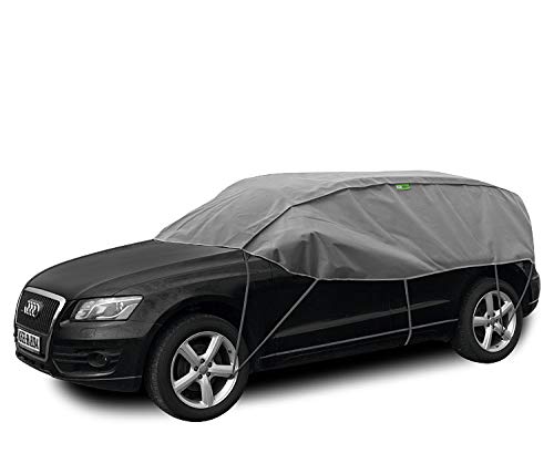 Abdeckplane Halbgarage Sonneschutz, Schneeschutz, UV Schutz, Winter & Sommer Größe SUV kompatibel mit Mercedes GLC SUV von KegelBlazusiak