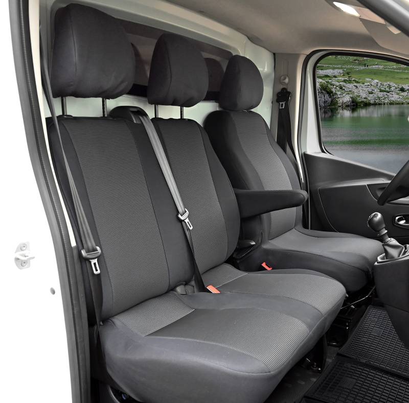 Sitzbezüge passgenau Schonbezüge Roco geeinget für Nissan NV300 ab 2016 Erste Reihe 3-Sitzer + Gummimatten V4 von KegelBlazusiak