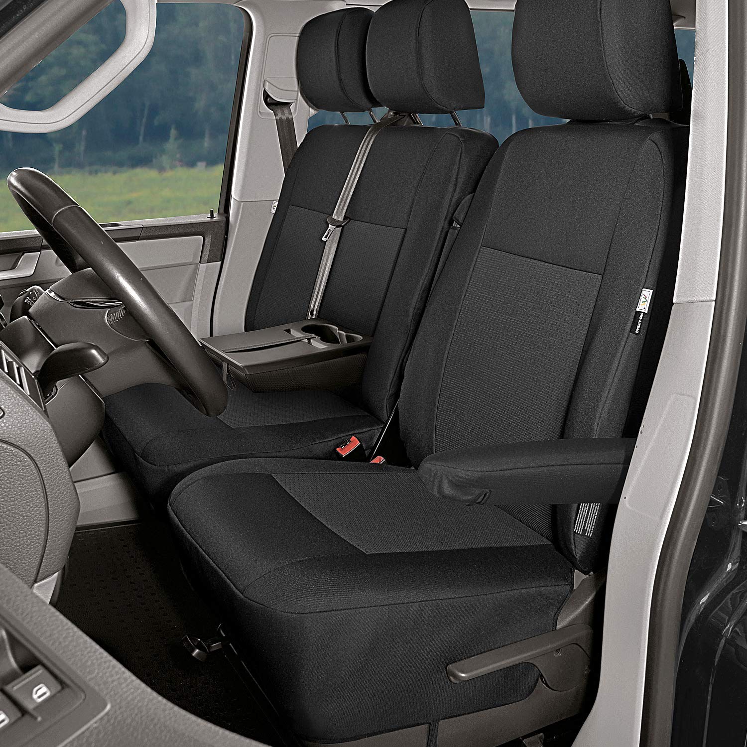 Sitzbezüge passgenau Schonbezüge geeinget für VW T6 Caravelle Bj. ab 2015 Erste Reihe 3-Sitzer Table von KegelBlazusiak