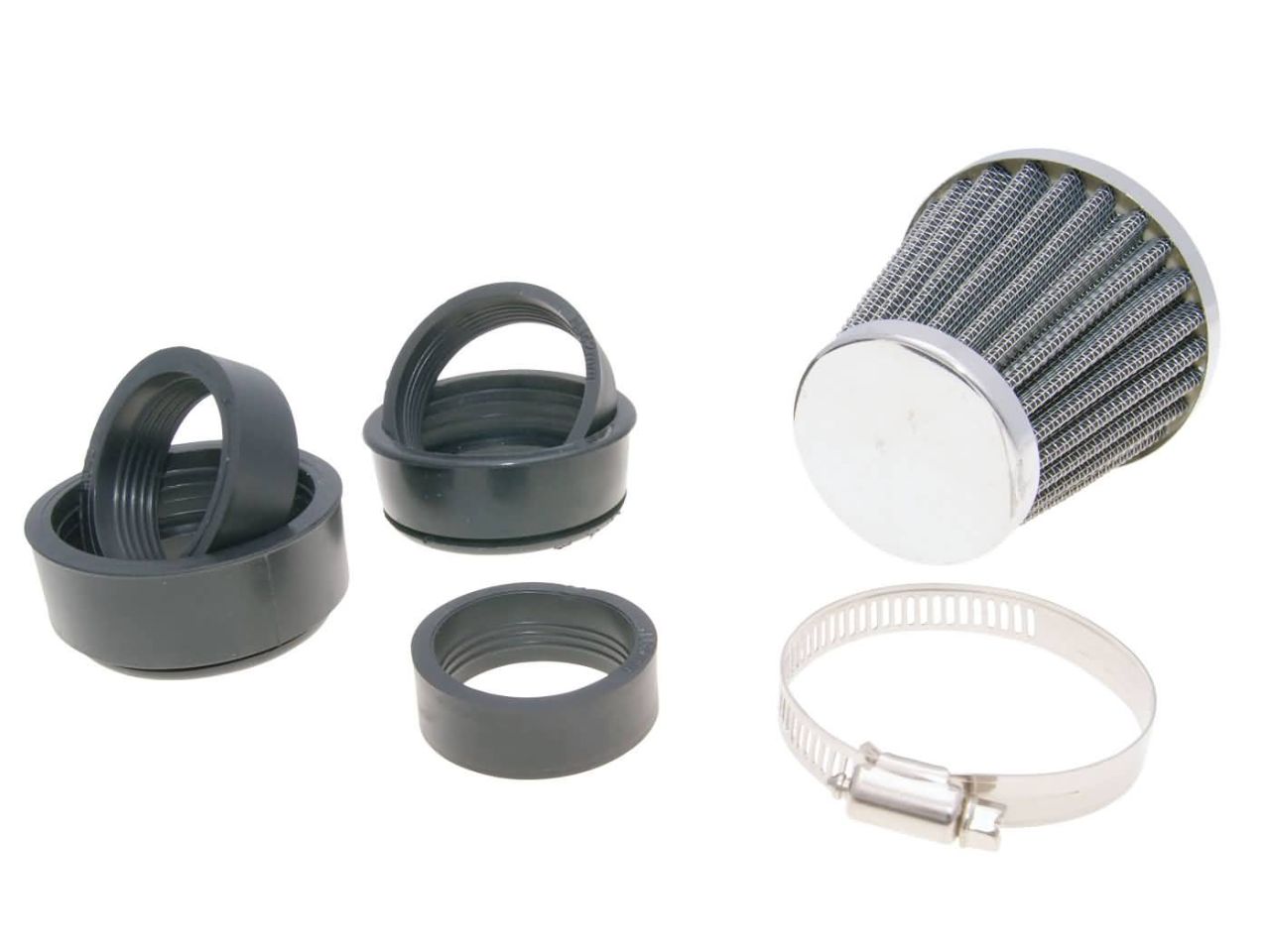 Luftfilter Powerfilter chrom 35-48mm Anschluss Universal passend Luftfilter Powerfilter chrom 35-48mm Anschluss Universal passend von Keine Angabe