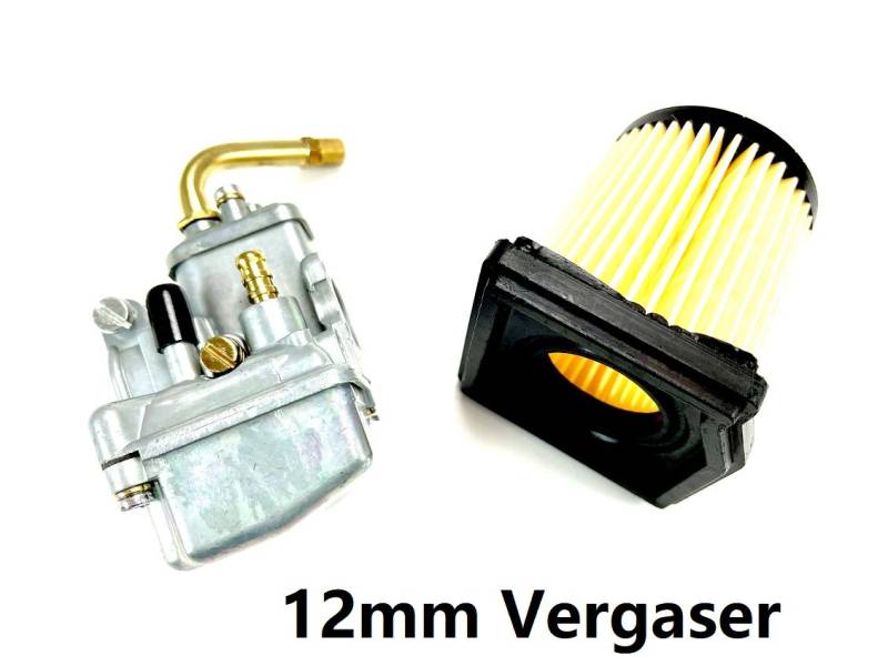 Neuer Vergaser 85/12 + Luftfilter 27mm für Hercules Mofa + Optima Moped von Keine Angabe