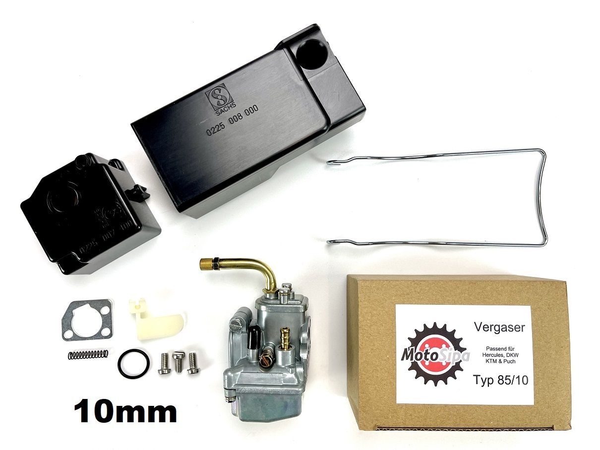 SET Typ Bing 85/10 Vergaser + Luftfilterkasten, Ansaugdose mit Filter und Bügel SET Typ Bing 85/10 Vergaser + Luftfilterkasten, Ansaugdose mit Filter und Bügel von Keine Angabe