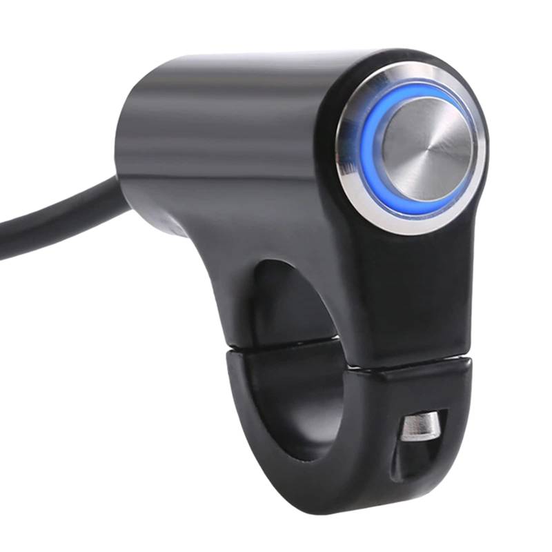 2,2 cm Lenker Ein/Aus für Motorrad, Dirtbike, ATV, LED-Scheinwerfer, Fahren, Laufen, Bremslichter von Kelisdi