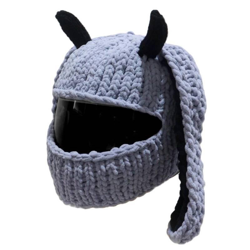 Kaninchenohr-Helm-Abdeckungen für Motorräder, Vollgesichtshelme, Schutzabdeckungen für lustige Fahrer, Motorrad-Kopfbedeckung von Kelisdi