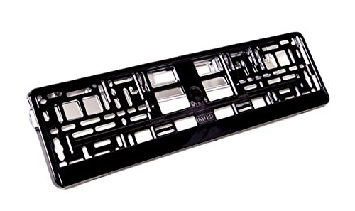Kennzeichenhalter schwarz hochglanz 2 x Black Brilliant PKW Klavierlack 520 x 110 mm Kfz Nummernschildhalter (Kennzeichenhalterung) von Kennzeichenhalter schwarz hochglanz