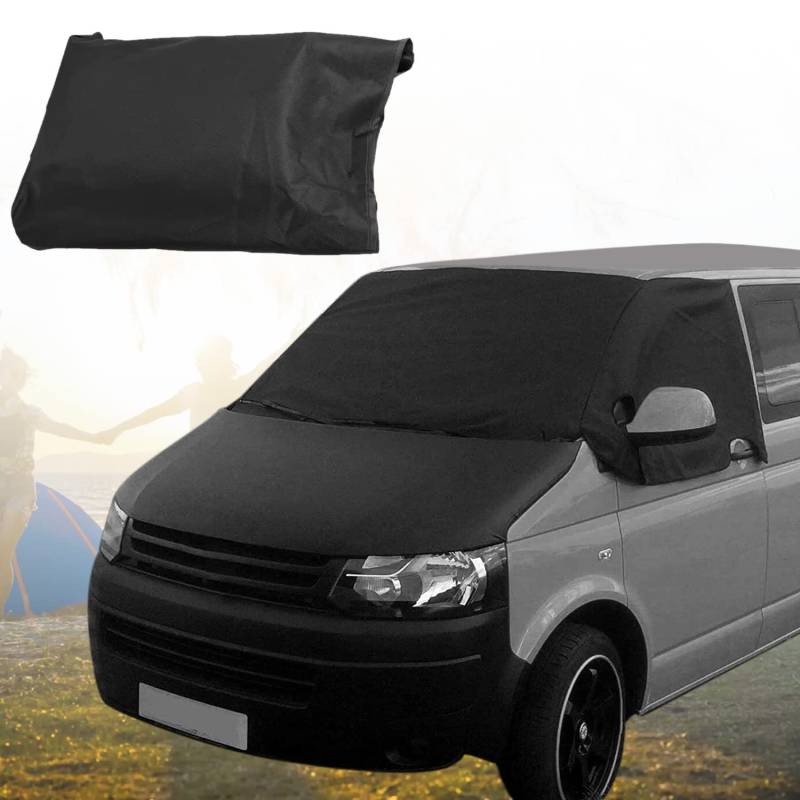 Frontscheibenabdeckung für V-W T5, Abdeckung Auto Frontscheibe, Strapazierfähiges 600D Oxford Gewebe Frontscheiben Sonnenschutz wetterfeste Campingabdeckung von Kensbro
