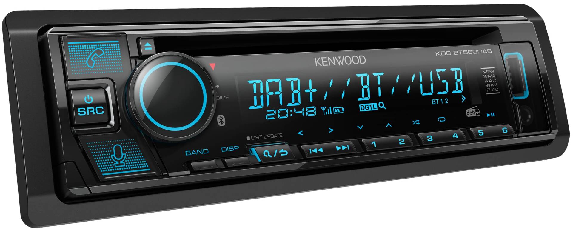 Kenwood KDC-BT560DAB Autoradio Anschluss für Lenkradfernbedienung, Bluetooth-Freisprecheinrichtun von Kenwood