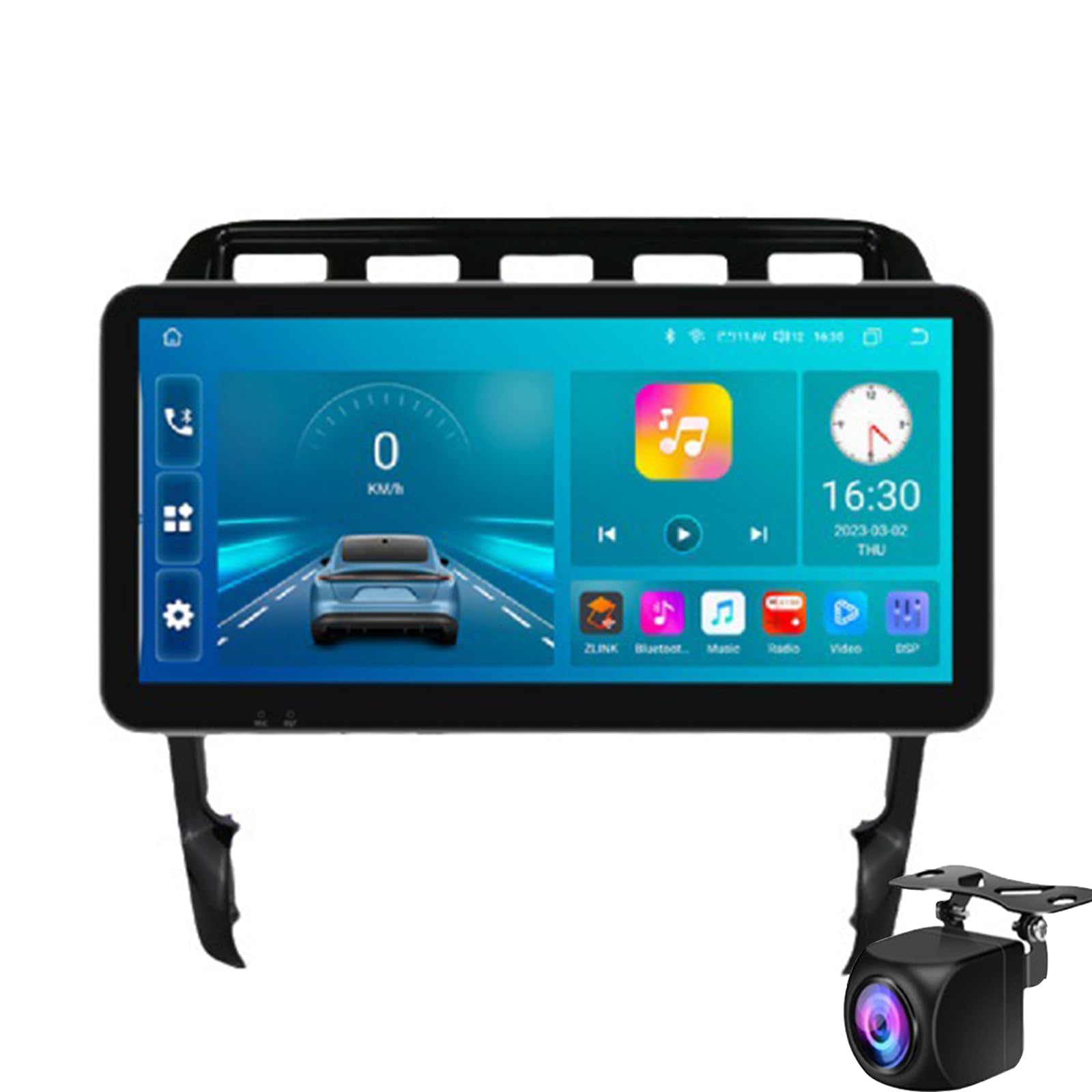 10.33 "android Car Stereo-radiomopfer Für Porsche Cayenne 2002-2010, Eingebaute Drahtlose Android Carplay Ips 4g Gps Navigation Dsp Rds Radio Bluetooth 5.0 Wifi Rca Fm Dsp Camera Mic(Size:M200S) von Keoaiob