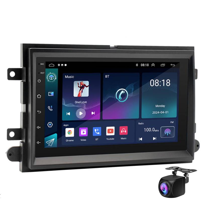 7 Zoll Doppel-din-auto-stereo Für F-ord F150 Hd Touchscreen Car Radio Gps Navigation Bluetooth Fm Radio Support Wifi Mirror Link Für Android/ios Phone + Dual Usb-eingangs- Und Umkehrkamera(Size:M600S) von Keoaiob