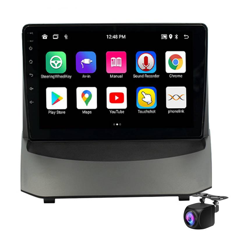 9 Zoll Auto Stereo Touchscreen Car Radio Für F-ord Fiesta 2009 ~ 2017 Gps-navigation Bluetooth Fm Radio Support Wifi Mirror Link Für Android/ios Phone + Dual Usb-eingangs- Und Umkehrkamera(Size:M700S) von Keoaiob