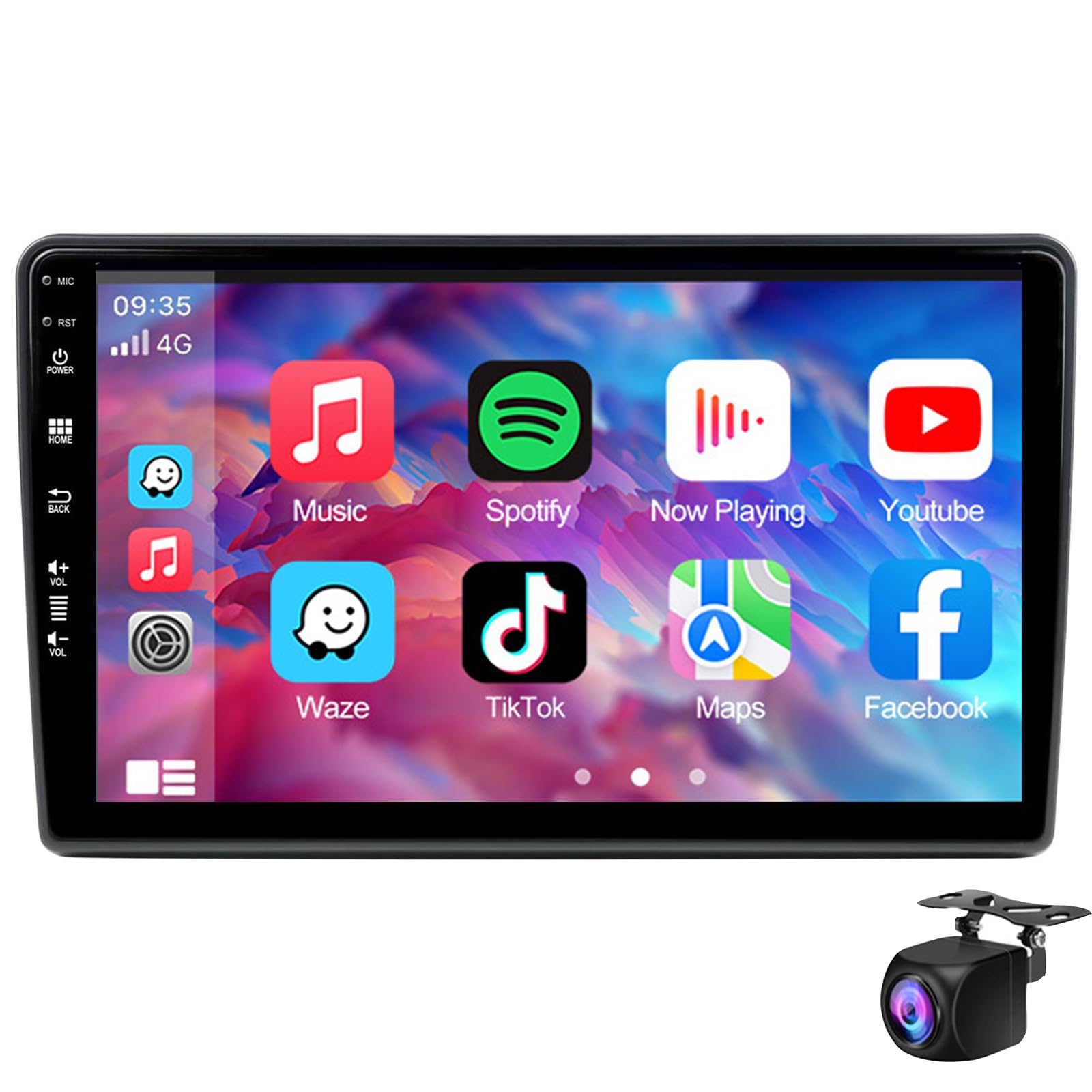 9 Zoll IPS Android 14 Autoradio Für Citroën Jumper II/Boxer II/F-IAT Ducato 2006-2023 Kabellos mit Navi CarPlay/Android Auto/DSP 2 Din Stereo Bluetooth GPS WiFi FM/RDS SWC Kamera & MIC(Size:NF-1) von Keoaiob