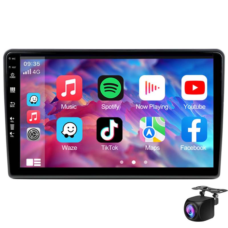 9 Zoll IPS Android 14 Autoradio Für Citroën Jumper II/Boxer II/F-IAT Ducato 2006-2023 Kabellos mit Navi CarPlay/Android Auto/DSP 2 Din Stereo Bluetooth GPS WiFi FM/RDS SWC Kamera & MIC(Size:NF-1) von Keoaiob