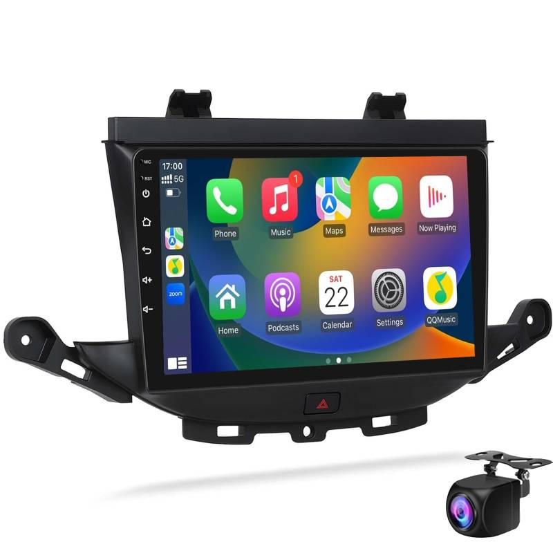 Android 14 Autoradio 2 DIN für O-pel Astra K/Buick Verano GS 2016-2019 mit Carplay Android Auto, 9 Zoll Auto Bildschirm 2 DIN Radio mit Bluetooth GPS FM/RDS WiFi SWC MIC(Size:NF-1) von Keoaiob