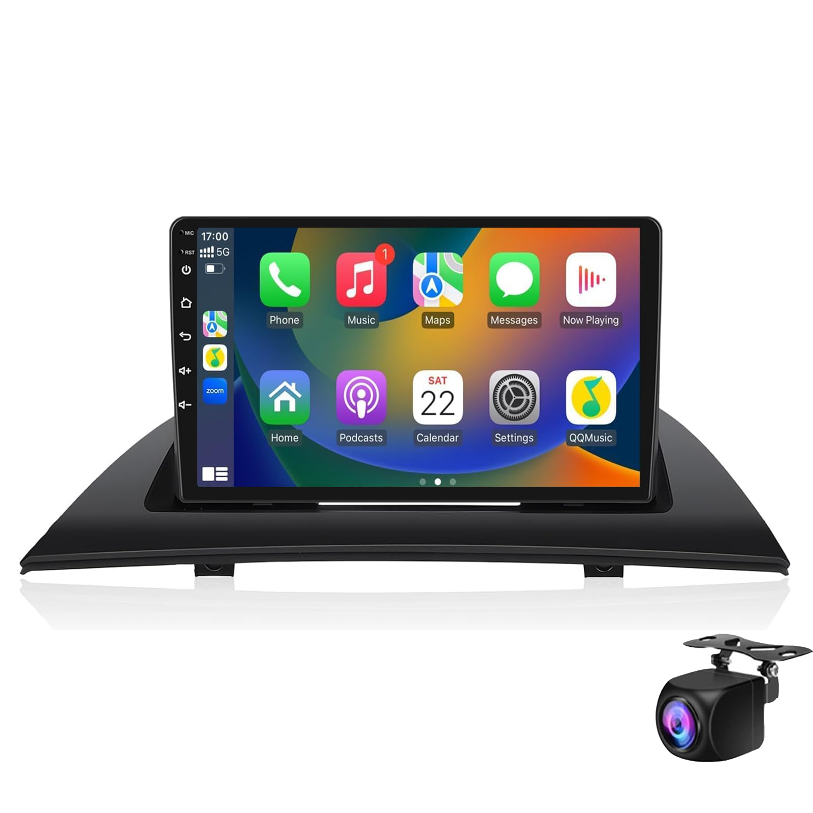 Android 14 Autoradio 2Din für X3 E83 2004-2012 mit Mirror Link Carplay Android Auto, 9 Zoll Bildschirm Auto Touch Radio mit Bluetooth GPS WiFi FM/RDS Radio USB SWC + AHD Rückfahrkam(Color:WIFI 2G+32G) von Keoaiob