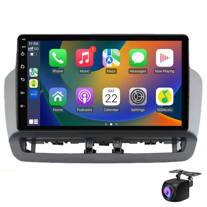 Android 14 Autoradio-Stereo Für S-Eat Ibiza 2012-2015 GPS-Navigation Ultradünner Mainframe, 9-Zoll-IPS-Touchscreen-Autonavigationsvideo Mit Wifi Bluetooth Mirror Link USB-Rückfahrkamera(Size:M600S) von Keoaiob