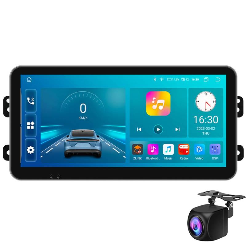 Android-Autoradio Für Su-zuki SX4 2006–2013/F-iat Sedici 2005–2014 Mit Carplay Android Auto Mirror Link 10,33-Zoll-Touchscreen Mit GPS-Navigation WiFi UI Bluetooth FM-Rückfahrkamera M(Size:4G 6+64G) von Keoaiob