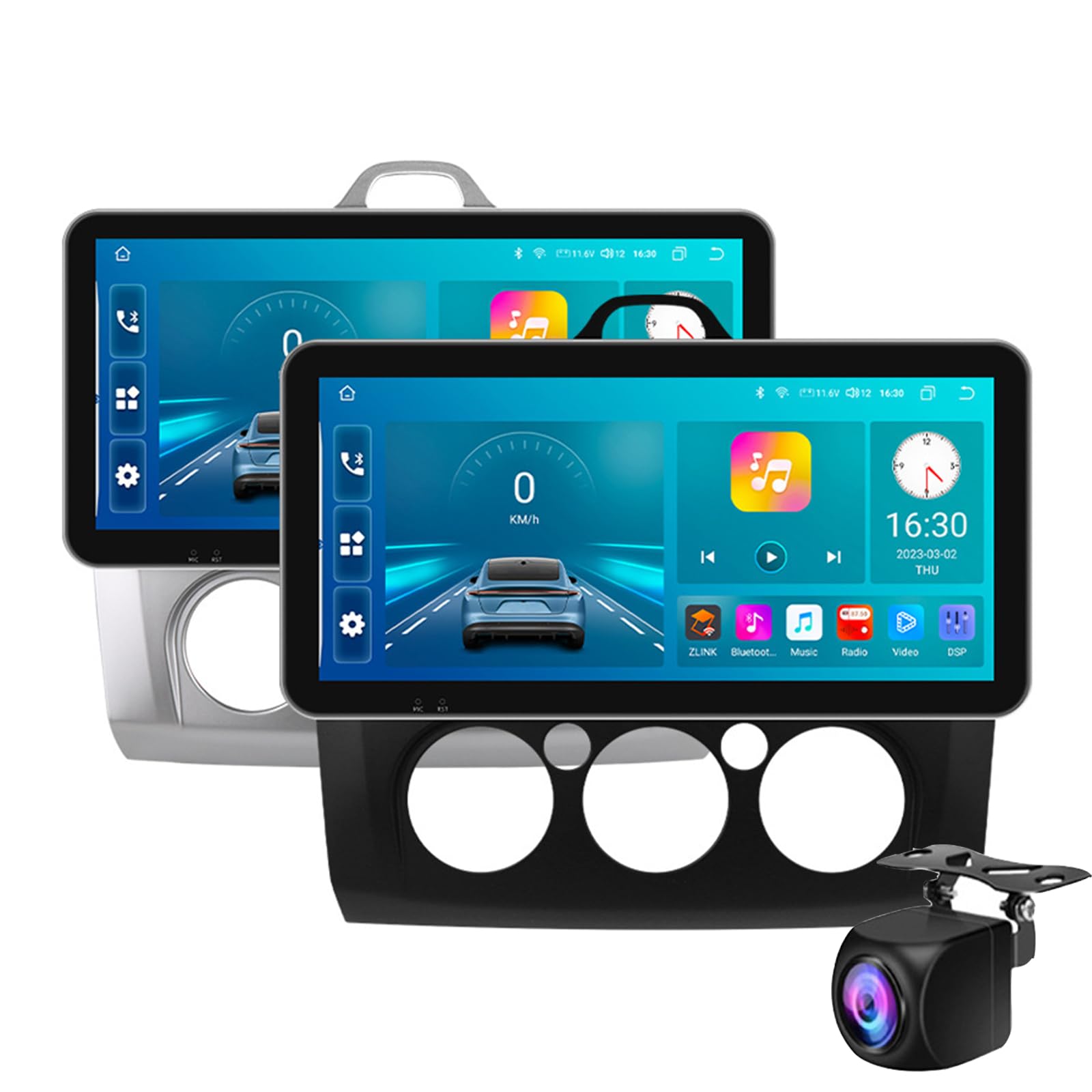 Autoradio 10,33 Zoll Autoradio Für F-ord Focus Exi MT 2 3 Mk2/Mk3 2004–2011 Headunit Mit CarPlay Und Android Auto Mit MirrorLink GPS-Navigation FM SWC Bluetooth 5.0 WLAN(Size:4G 6+128G,Color:Silber) von Keoaiob