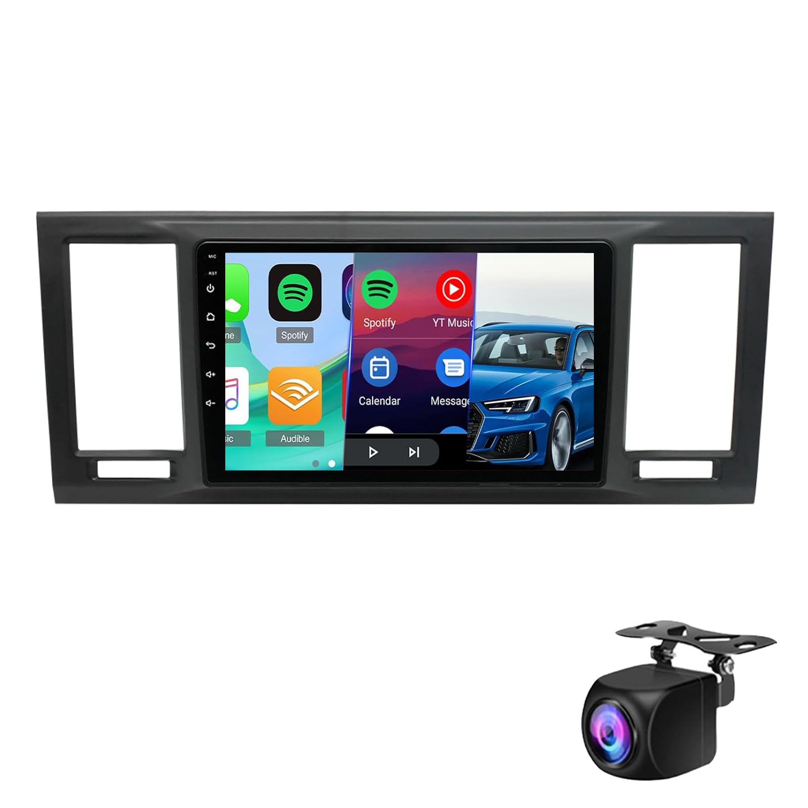 Carplay Autoradio Für V-W T6 Transporter Multivan 2016–2022 Mit 9-Zoll-Bildschirm Mit Android Auto Kabelloses Bluetooth GPS-Navigation WiFi Mirror Link HiFi FM/RDS + Rückfahrkamera(Color:M500S) von Keoaiob
