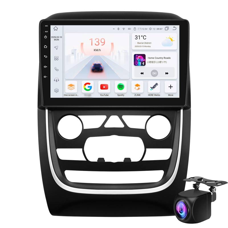Für Do-dge Durango 2014-2020 Autoradio Stereo GPS Navigation Eingebautes Carplay Android Auto 9'' 1080P Touchscreen Upgrade Spiegelung SWC Split Screen 5G WiFi Bluetooth Unterstützung AHD (Size:M400S) von Keoaiob