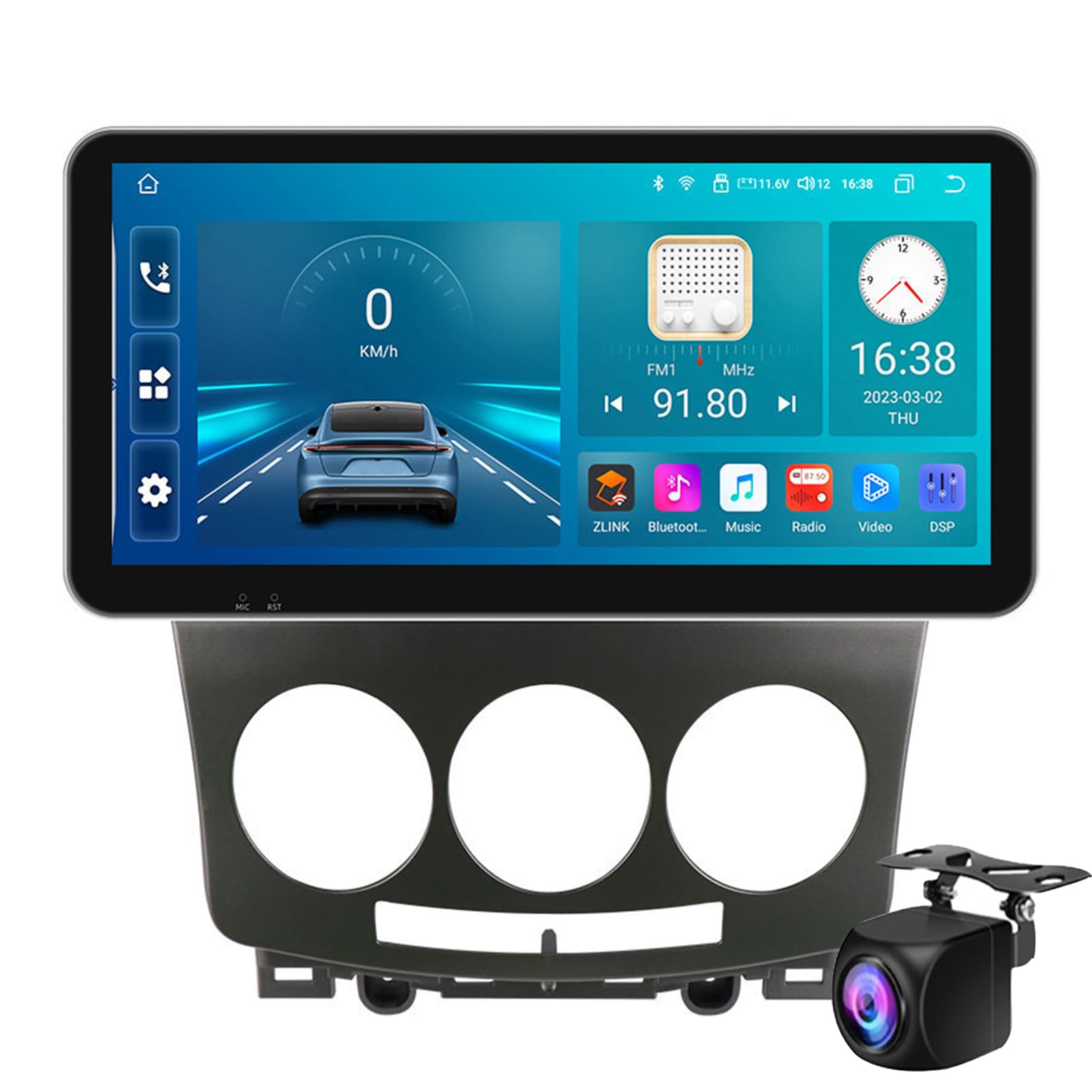Für MA-ZDA 5 2005-2010 Android-Autoradio, 10,33''Touchscreen Autoradio Kabelloses Carplay Android Auto GPS-Navigation WiFi Bluetooth FM-EQ Rückfahrkamera Lenksteuerung Und Geteilter B(Size:4G 6+128G) Für MA-ZDA 5 2005-2010 Android-Autoradio, 10,33''Touchscreen Autoradio Kabelloses Carplay Android Auto GPS-Navigation WiFi Bluetooth FM-EQ Rückfahrkamera Lenksteuerung Und Geteilter B(Size:4G 6+128G) von Keoaiob