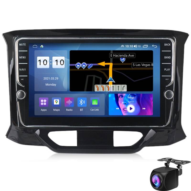 Keoaiob 1+32 GB Android-Autoradio Für LA-DA X-RAY 2015-2019 Mit Kabellosem Carplay Android Auto 9-Zoll-Touchscreen-Autoradio Mit GPS-Navigation Bluetooth FM RDS WiFi Rückfahrkamera(Size:M200S) von Keoaiob