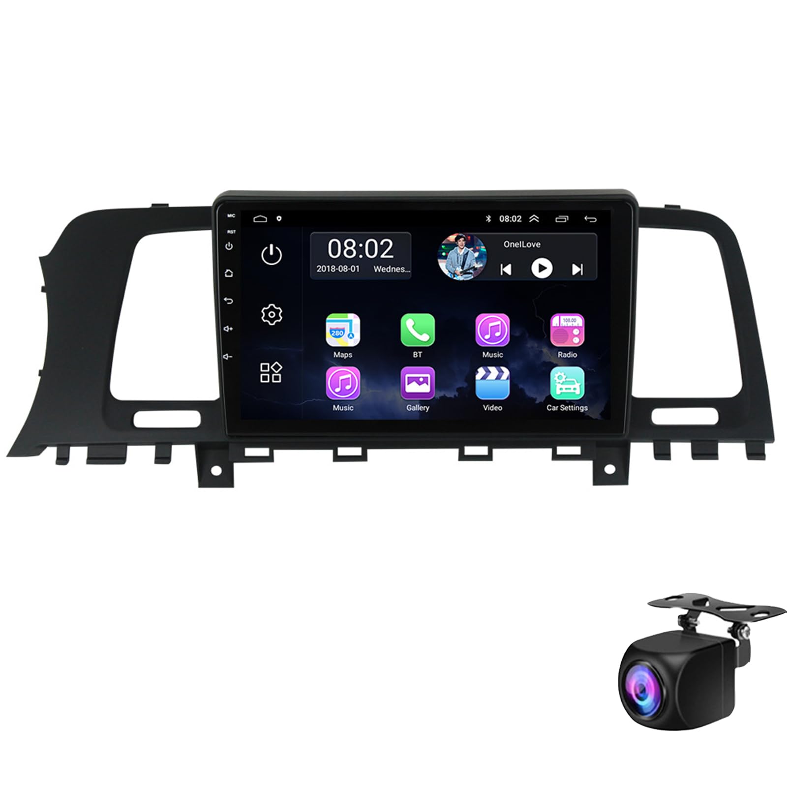 Keoaiob 10 Zoll Android 14 Autoradio für NI-ssan Murano Z51 2008-2014 Touchscreen-Autoradioempfänger mit Carplay und Android Auto GPS-Navigation Bluetooth BT Rückfahrkamera Mikrofon(Size:M500S) von Keoaiob