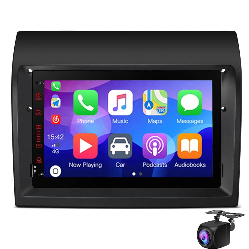 Keoaiob 7 Zoll Android 14 Autoradio für Fia-t Ducato 2011-2015 Radio Player Eingebautes 4G Wireless Car Play GPS Navigation DSP RDS Radio Bluetooth WiFi(Size:M400S) von Keoaiob