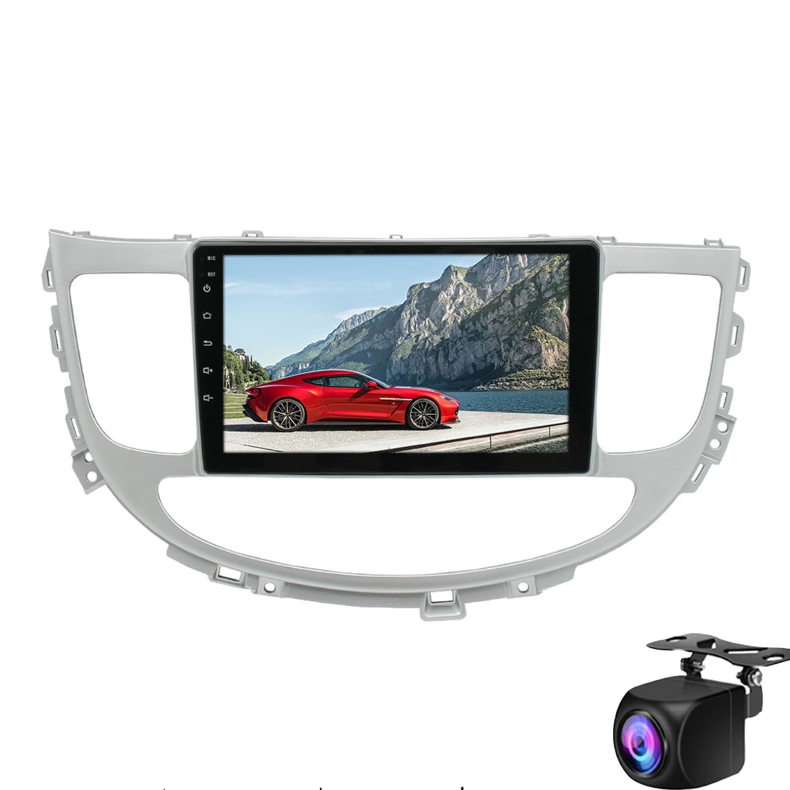 Keoaiob 9" Bildschirm Autoradio Für Hyun-dai Rohens 2008-2013 Mit Mit Carplay Android Auto GPS Navigation Bluetooth Mirror Link FM RDS MIC Rückfahrkamera Lenkrad Steuert Autoradio(Color:M700S) von Keoaiob