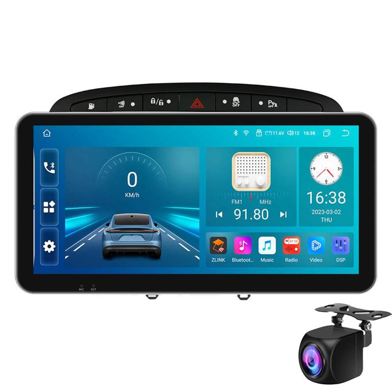 Keoaiob Android 10,33 Zoll Touchscreen Autoradio Stereo Für PE-UGEOT 308 308S 408 2012-2020 Mit Carplay Android Auto GPS-Navigation Mit BT WiFi USB Mirror Link FM Autoteile(Size:4G 8+128G) von Keoaiob