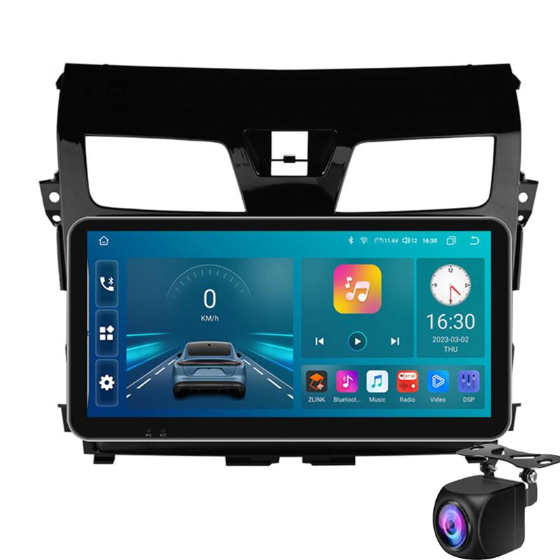 Keoaiob Android 10,33 Zoll Touchscreen Car Radio Stereo Für NIS-san Altima Teana 3 2013-2018 Mit Carplay Android Auto GPS-Navigation Mit Bt WiFi USB Mirror Link Fm Auto Teile(Size:M300S) von Keoaiob
