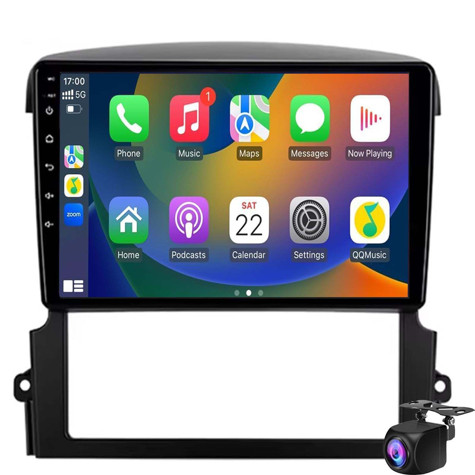 Keoaiob Android 14 9 Zoll Touchscreen Autoradio Stereo Für K-ia Sorento BL 2004-2008 Mit Carplay Android Auto GPS-Navigation Mit BT WiFi USB Mirror Link FM Autoteile(Size:M700S) von Keoaiob