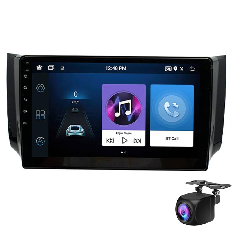 Keoaiob Android 14 Auto Stereo Für NI-ssan Sylphy Png 2012-2018 Mit Telefon Carplay Android Auto Sat NAV, 10,1 Zoll Touchscreen Radio 2 Din Mit Bluetooth WiFi Fm RDS+Backup-Kamera(Size:M100S) von Keoaiob