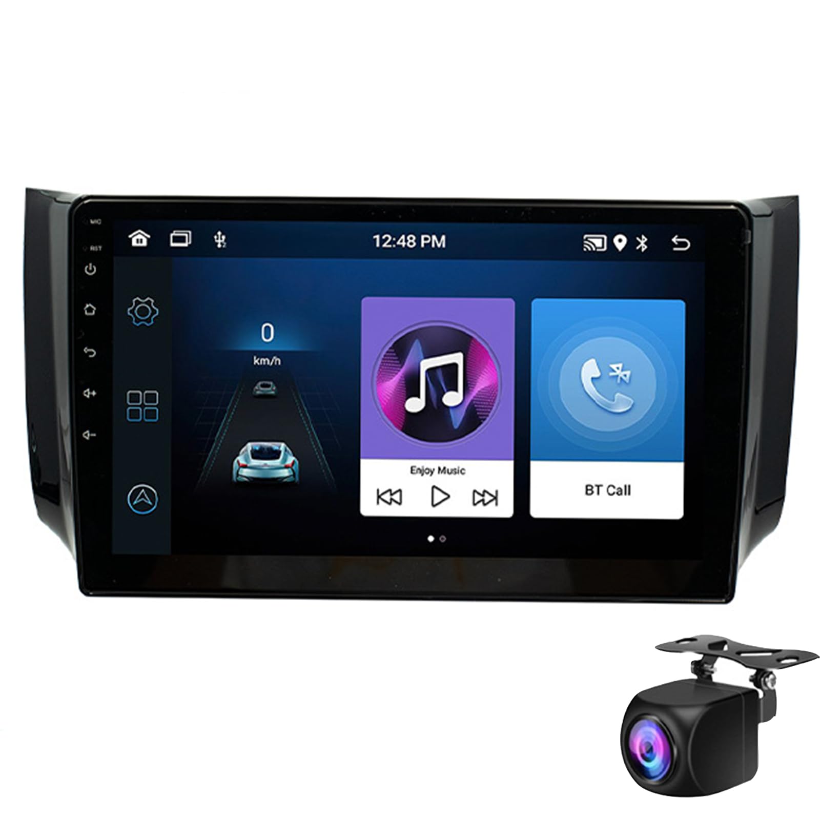 Keoaiob Android 14 Auto Stereo Für NI-ssan Sylphy Png 2012-2018 Mit Telefon Carplay Android Auto Sat NAV, 10,1 Zoll Touchscreen Radio 2 Din Mit Bluetooth WiFi Fm RDS+Backup-Kamera(Size:M200S) von Keoaiob