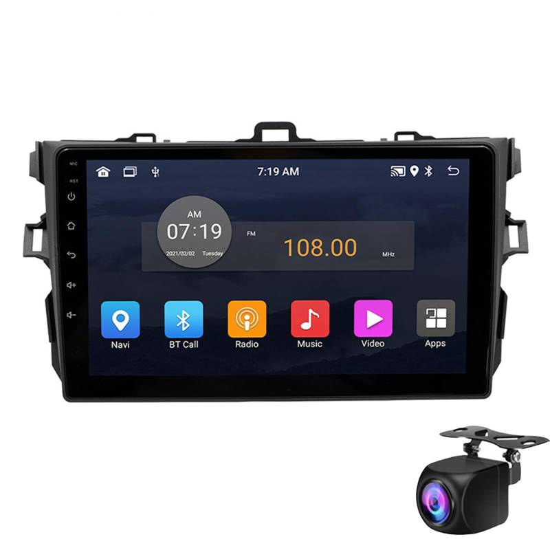 Keoaiob Android 14 Auto Stereo Für to-yota Corolla 2006-2012 Mit Drahtlosen Carplay Android Auto 10.1 "Touchscreen Bluetooth Car Radio Mit GPS Mirror Link WiFi Fm RDS SWC Eq-umkehrkamera(Size:M200S) von Keoaiob