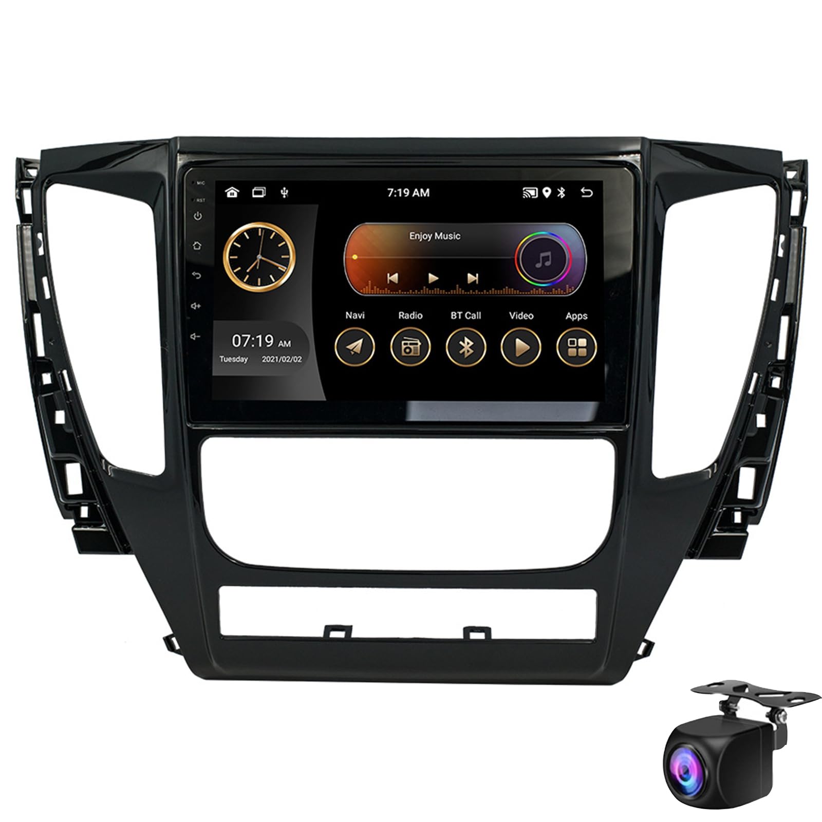 Keoaiob Android 14 Autoradio Für Mit-subishi Pajero 2017~2019 Double Din Autoradio Mit 9'' IPS Touchscreen, Kabellosem Carplay, Android Auto, GPS-Navigation, WiFi, FM RDS, Bluetooth, SWC(Size:M600S) von Keoaiob