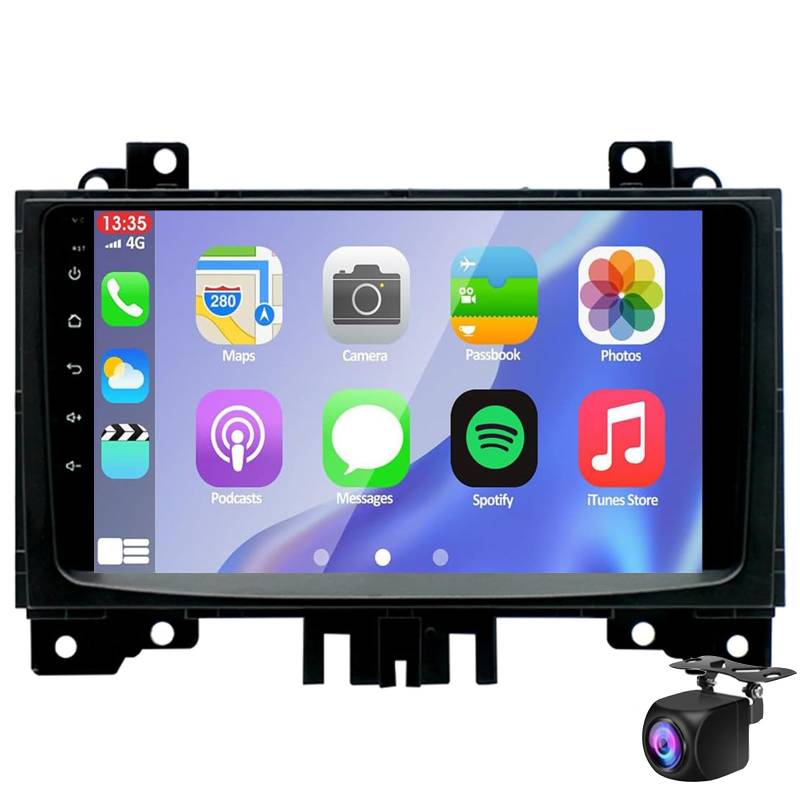 Keoaiob Android 14 Autoradio GPS für Sprinter 2006-2017 mit Carplay Android Auto Navigator, 2 DIN Radio 9 Zoll Bildschirm mit Bluetooth Mirror Link WiFi/FM/RDS Rückfahrkamera(Size:M700S) von Keoaiob