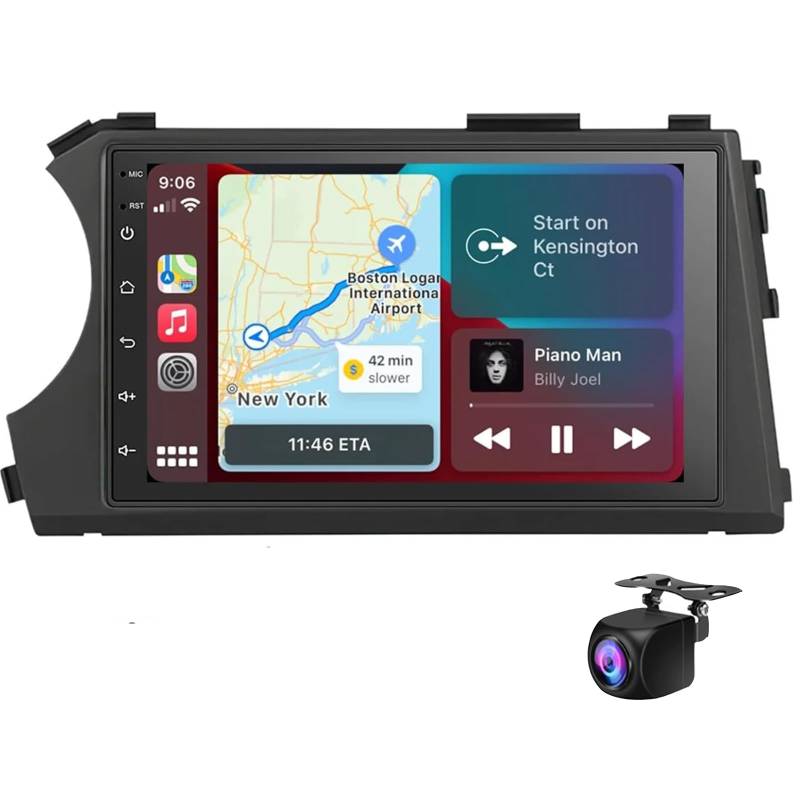 Keoaiob Android 14 Autoradio Radio Für Ssang-Yong Kyron Actyon 2005-2013 9 Zoll Touchscreen Carplay Eingebaute Android Automatische Lenkradsteuerung 4G WiFi Bluetooth 5.0(Size:M200S) von Keoaiob
