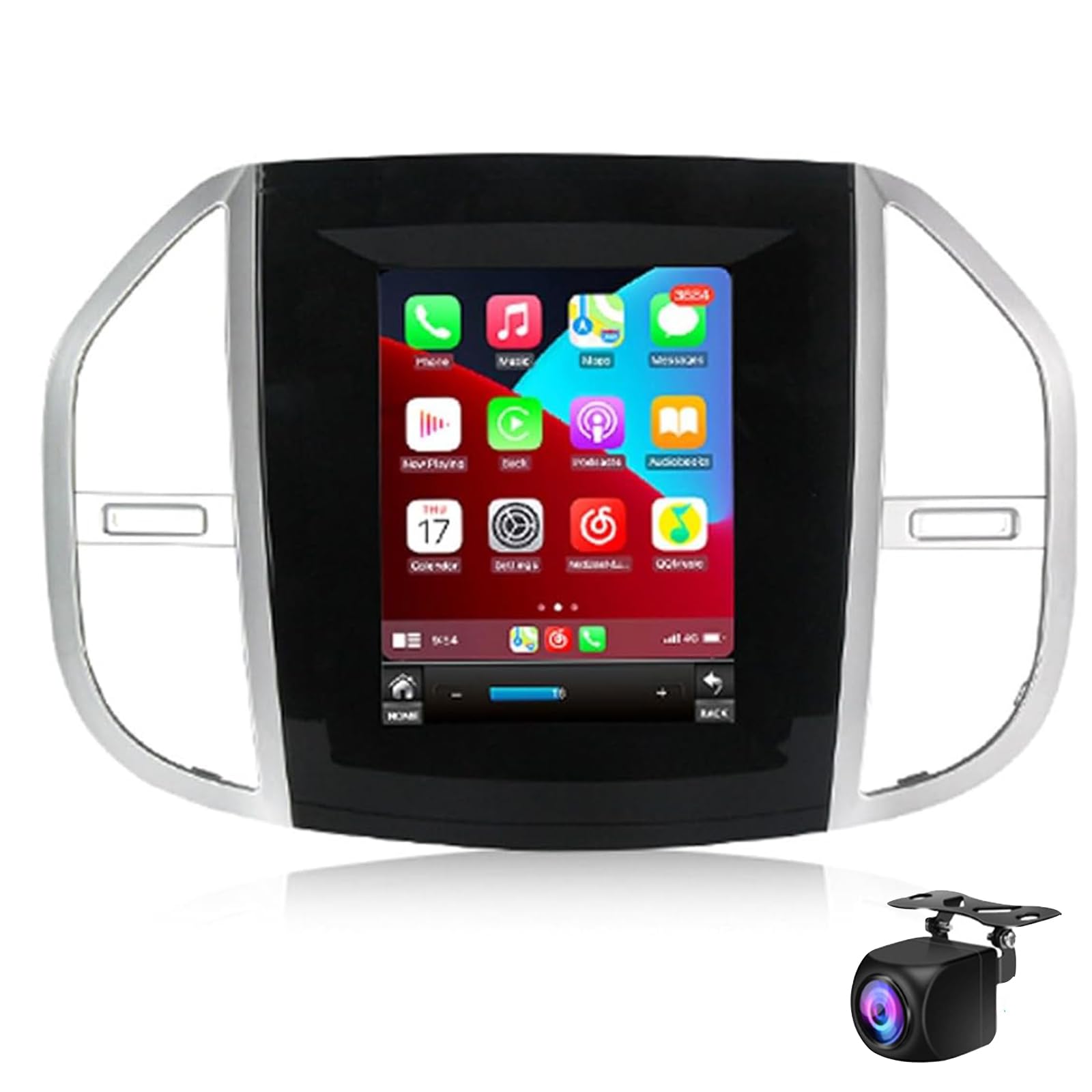 Keoaiob Android 14 Autoradio Radio Für Vito 2014-2020 GPS Navigation Autoradio Hauptgerät 9,7 '' Video Player Empfänger Mit WiFi SWC Bluetooth CarPlay Android Auto Mirrorlink(Color:8-Core 8+128G) von Keoaiob