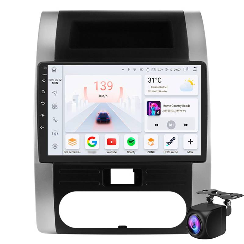 Keoaiob Android 14 Autoradio Stereo Für NIS-san X-Trail 2 T31 XTrail 2007-2013 2015 Mit Carplay Android Auto 10'' Touchscreen GPS Navigation Rückfahrkamera Bluetooth GPS WiFi FM RDS(Size:M100CP) von Keoaiob
