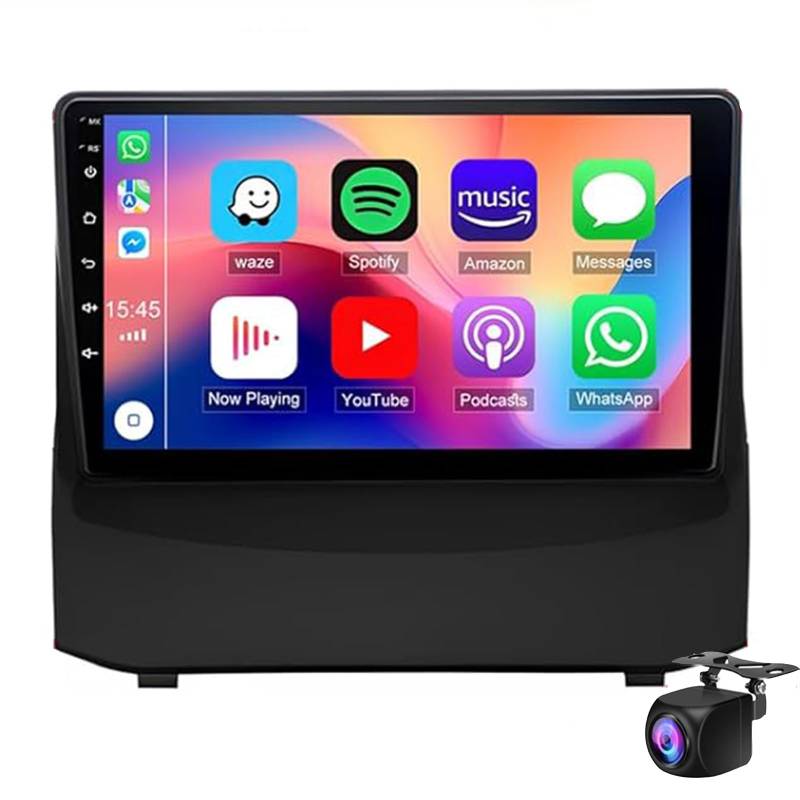 Keoaiob Android 14 Autoradio für F-ord Fiesta 2009-2014 mit Carplay Wireless Android Auto Sat NAV, 9-Zoll-Touchscreen-Radio 2 Din GPS-Radio mit Bluetooth WiFi FM RDS Rückfahrkamera(Size:M150S) von Keoaiob