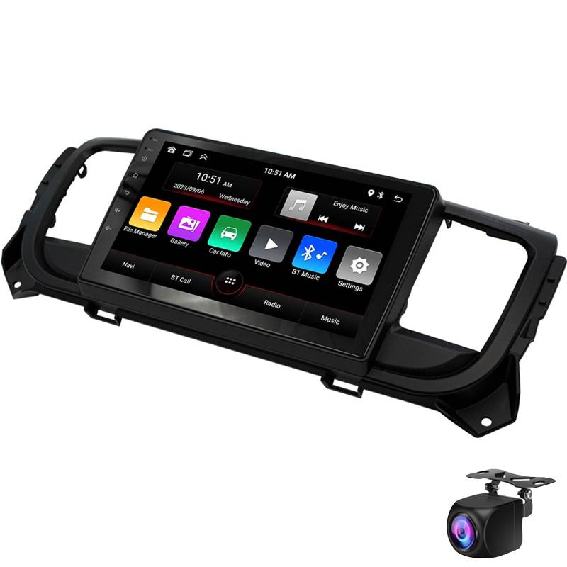 Keoaiob Android 14 Touchscreen Car Stereo Für Ci-troen Jumpy 3 Space Tourer 2016~2021 Mit Drahtloser Carplay Android Auto, GPS Double Din Car Radio Bluetooth Navigation WiFi Fm/RDS Radio(Size:M200S) von Keoaiob