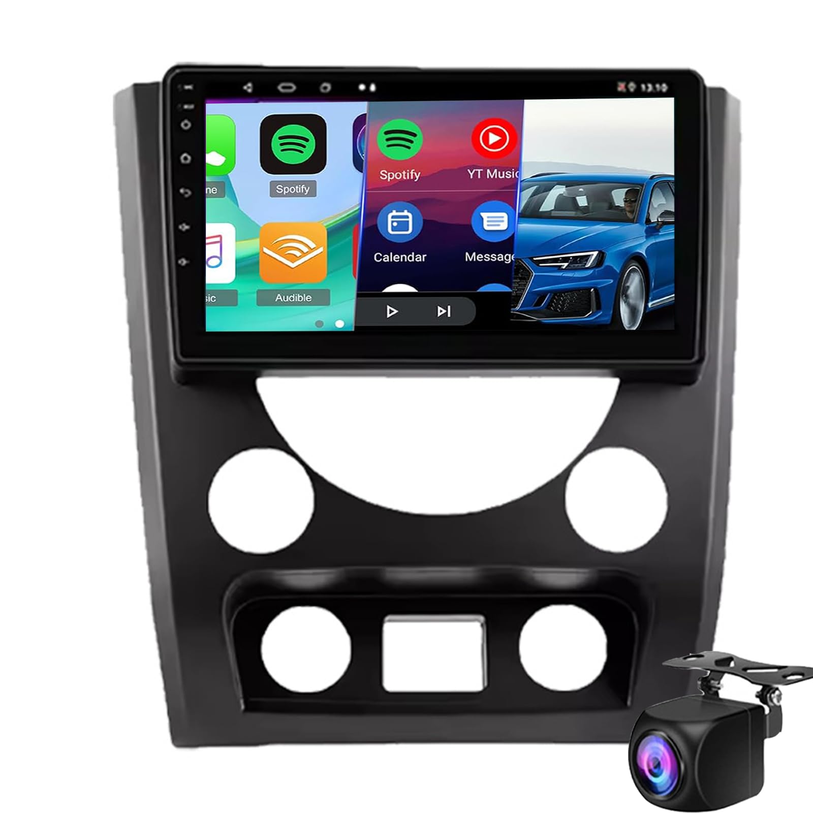 Keoaiob Android 9 Zoll Touchscreen Autoradio Stereo Für Ss-angyong Rexton W 2012-2017 Mit Carplay Android Auto GPS-Navigation Mit BT WiFi USB Mirror Link FM Autoteile(Size:M100CP) von Keoaiob