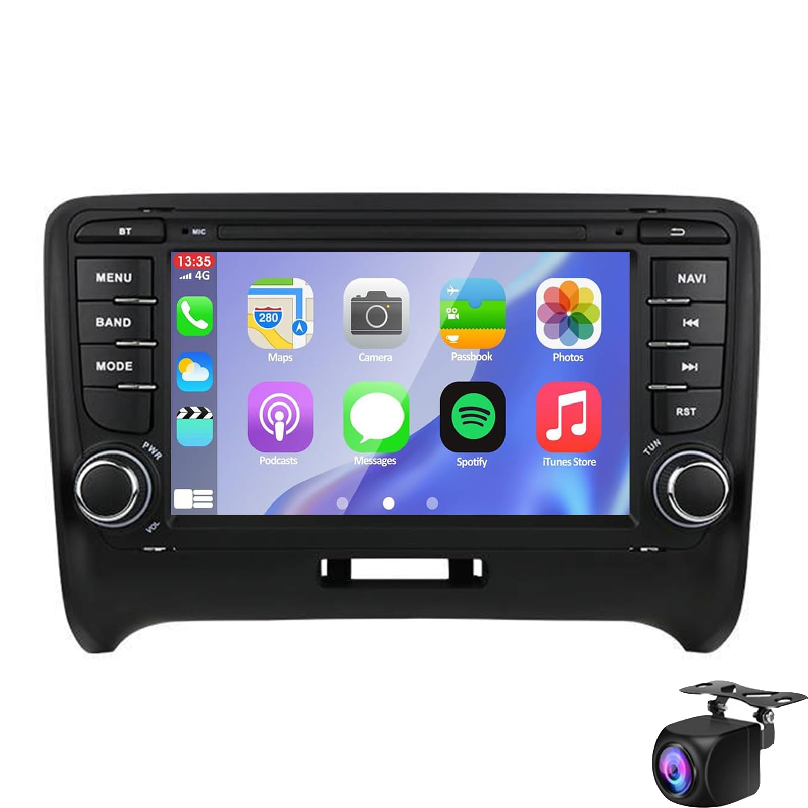 Keoaiob Android Autoradio Für TT MK2 2006–2014 7-Zoll-Touchscreen Autoradio-Unterstützung Kabelloses Carplay Android Auto Mirror Link GPS-Navigation Bluetooth WiFi FM RDS + Rückfahrkamera(Size:M500S) Keoaiob Android Autoradio Für TT MK2 2006–2014 7-Zoll-Touchscreen Autoradio-Unterstützung Kabelloses Carplay Android Auto Mirror Link GPS-Navigation Bluetooth WiFi FM RDS + Rückfahrkamera(Size:M500S) von Keoaiob