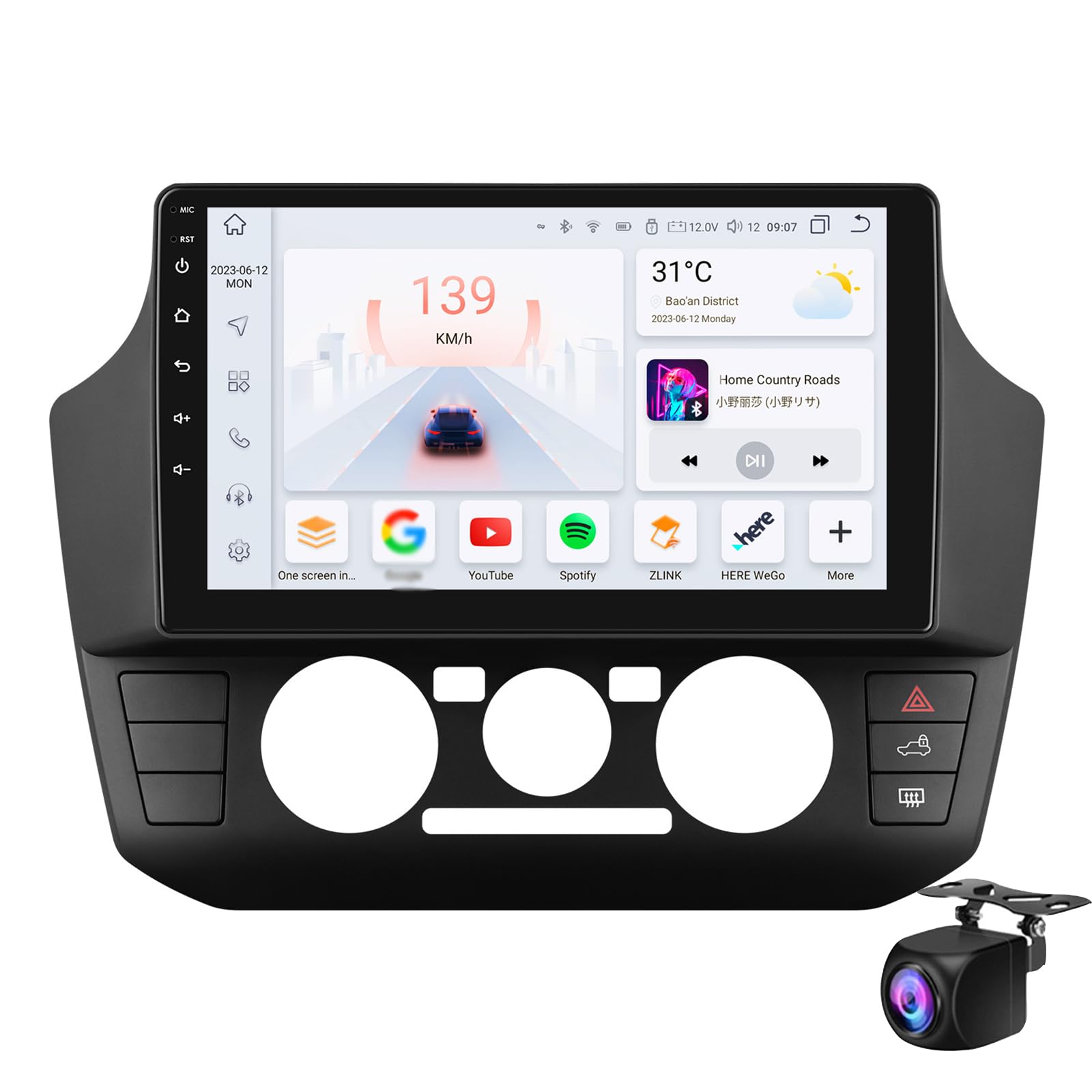 Keoaiob Android Car Radio Für Vo-lkswagen Up 2017-2023 (manuelle Klimaanlage), 9-Zoll-Touchscreen-kopfeinheit Mit Mirror Link Bluetooth Fm GPS Navigation WiFi SWC(Size:M700S) von Keoaiob