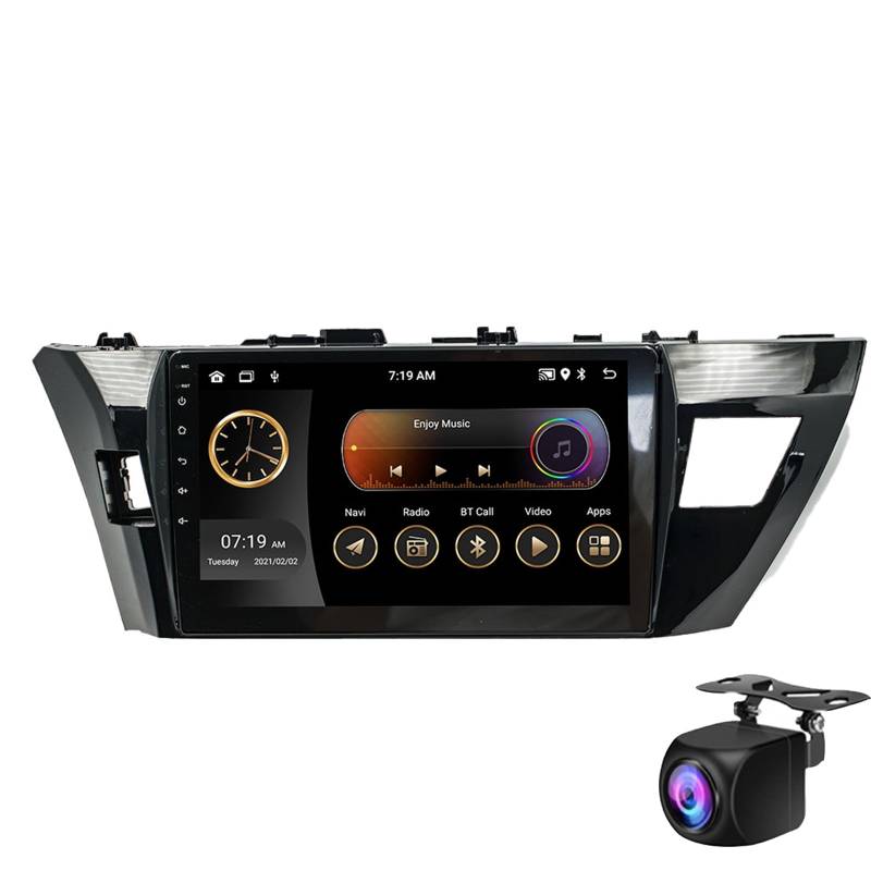 Keoaiob Auto Stereo Für to-yota Corolla 2013 2014 2015 2016 Radio, 10,1 Zoll Touchscreen Android Ford Fiesta Carplay Stereo, Autospiel Android Auto 1080p Dsp Eq Audio Bluetooth(Size:M150S) von Keoaiob