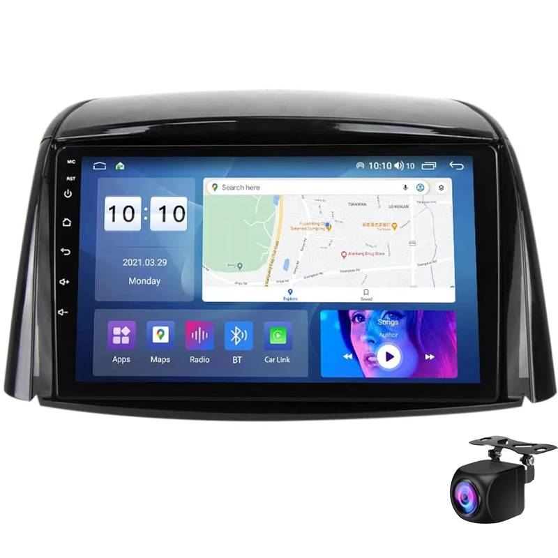 Keoaiob Autoradio Radio Doppel DIN Android 14 Für R-ENAULT KOLEOS 2008-2016 GPS Navigation 9 Zoll Touchscreen Multimedia Player MP5 Video, DSP 4G 5G Carplay Mirror Link Bluetooth 5.0(Size:M500S) von Keoaiob