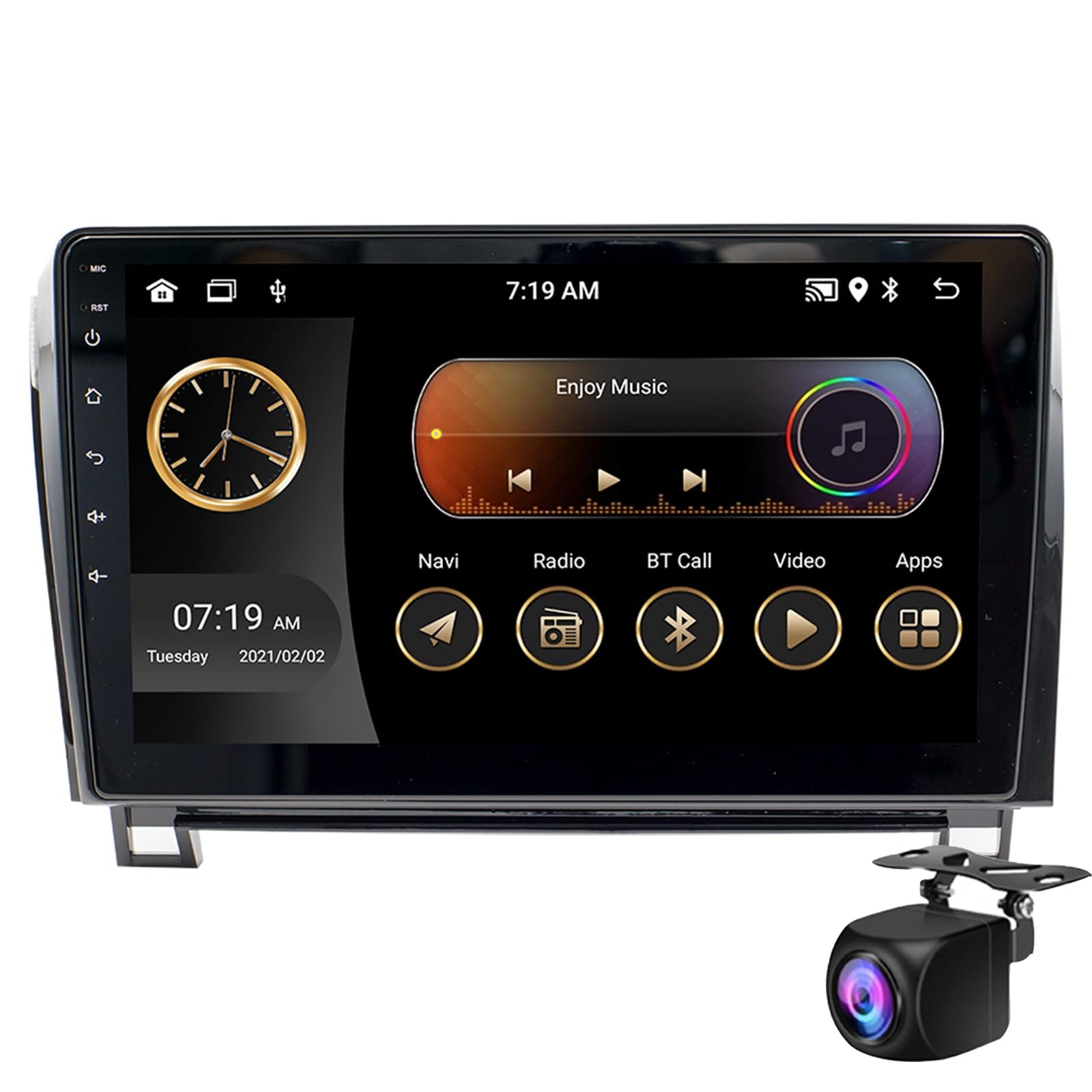 Keoaiob Car Radio Für Sequoia 2007-2013 Mit Drahtlosen Carplay Android Auto Android Car Stereo 10.1 "Touchscreen Bluetooth Radio GPS NAV Sat HiFi WiFi Fm-umkehrkamera(Size:M150S) von Keoaiob