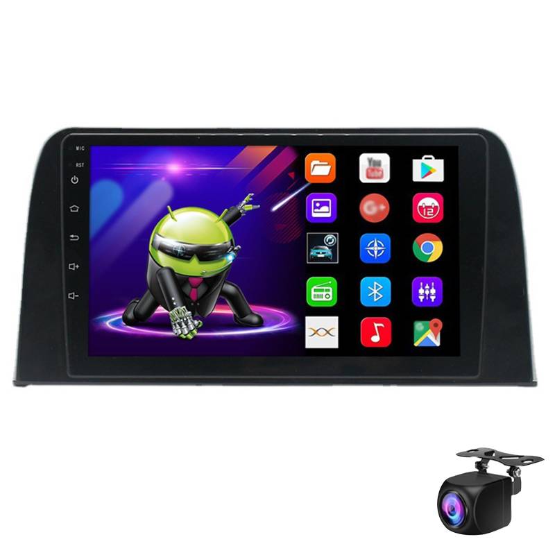 Keoaiob Double Din Android Car Stereo Für Hon-da CRV 2017-2020, Android 14 9-Zoll-Radio Mit Drahtloser Carplay Und Android Auto Bluetooth Dsp Ops USB GPS Navigation Rückfahrkamera Input(Size:M100S) von Keoaiob