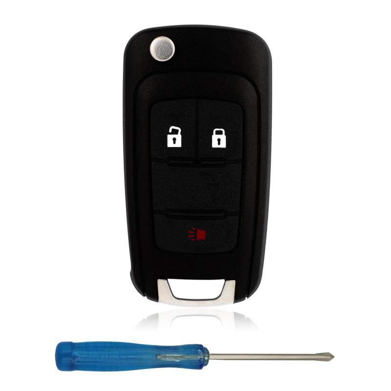 Kepdul Auto-Fernbedienung Keyless Entry Ersatz für Chevy Schlüsselanhänger Shell Kompatibel mit Chevrolet Equinox Cruze Camaro Malibu Impala Sonic (2 + 1 Tasten) von Kepdul